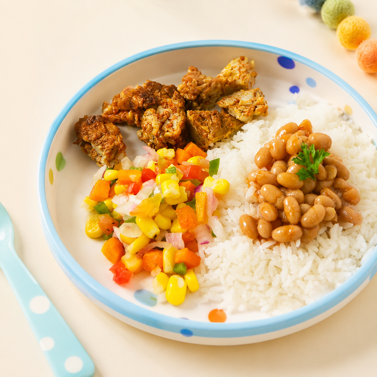 Baked beans minced meat chorizo