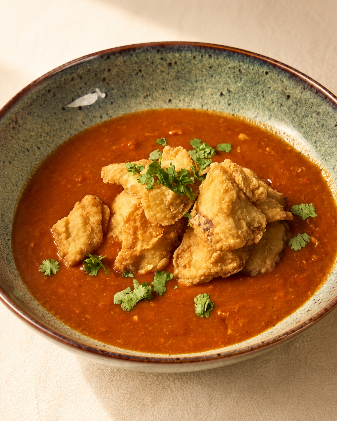 Chilli "Crab" Sauce with Fried Fish